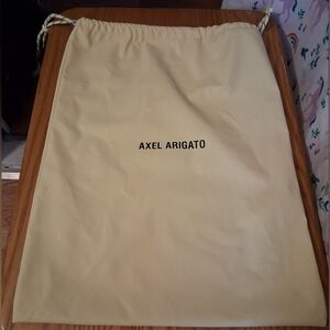 EUC Axel Arigato Large Beige Waterproof Drawstring Shoe Dust Storage Bag